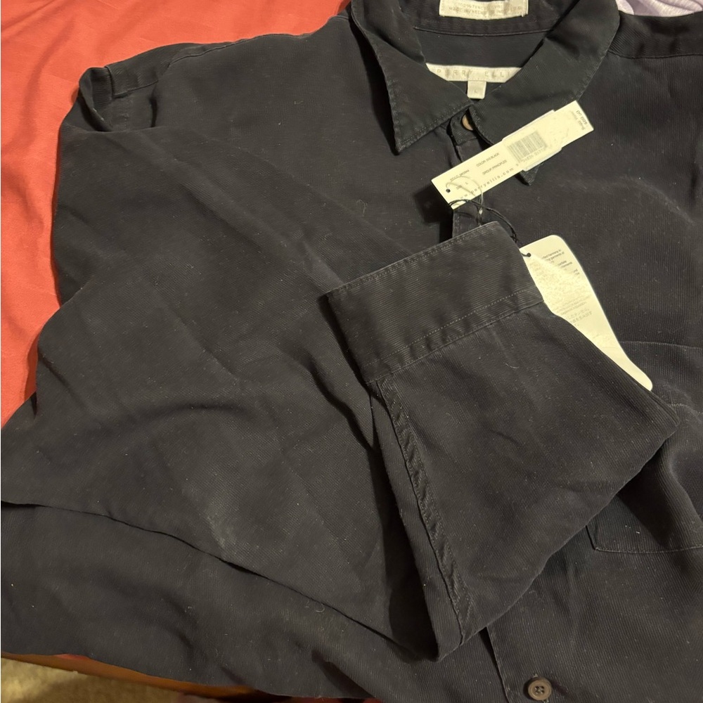 Perry Ellis Men's Black Lightweight Shirt Jacket